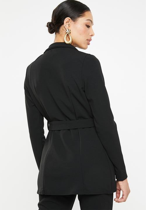 Missguided - Co-ord belted blazer - black