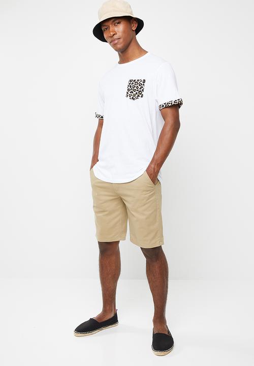 Brave Soul - Feline short sleeve tee - white