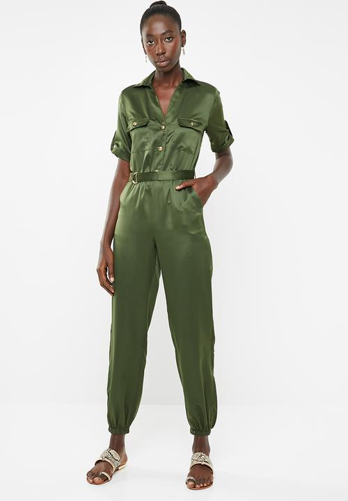 boys khaki jumpsuit