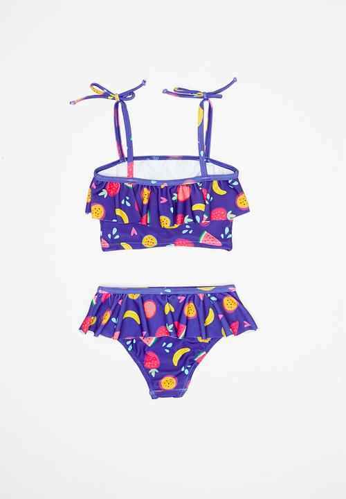 Pop Candy - 2 Piece fruit print swimsuit - purple