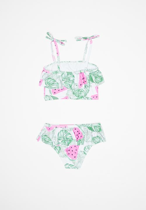 Pop Candy - 2 Piece watermelon print swimsuit - multi