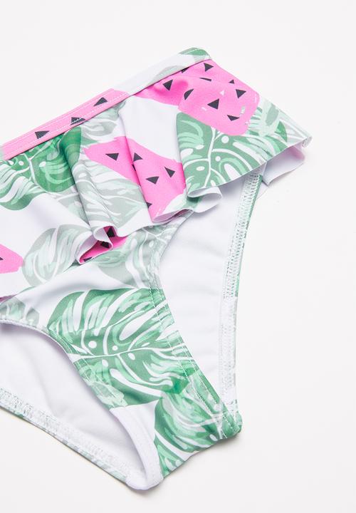 Pop Candy - 2 Piece watermelon print swimsuit - multi