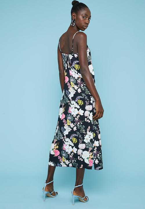 Superbalist - Tie back slip dress - black