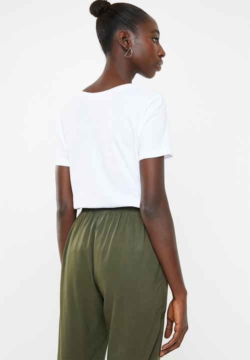 Superbalist - Scoopneck tee - white