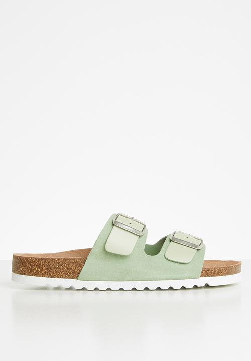 Vero Moda - Carla leather sandal - green 