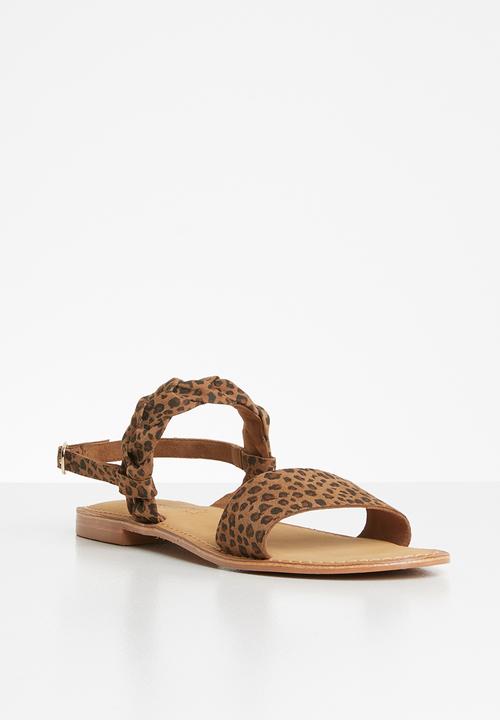 Vero Moda - Amrita leather sandal - brown & black 