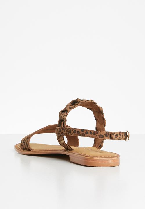 Vero Moda - Amrita leather sandal - brown & black 