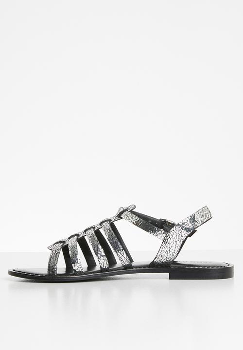 Vero Moda - Rie leather sandal - silver