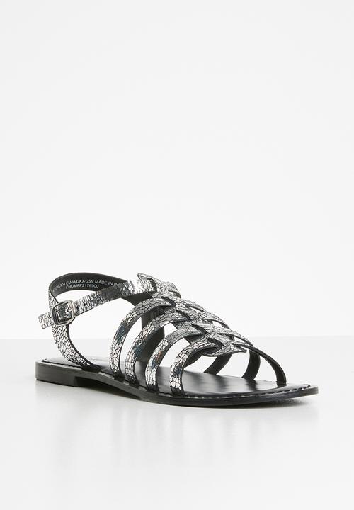 Vero Moda - Rie leather sandal - silver