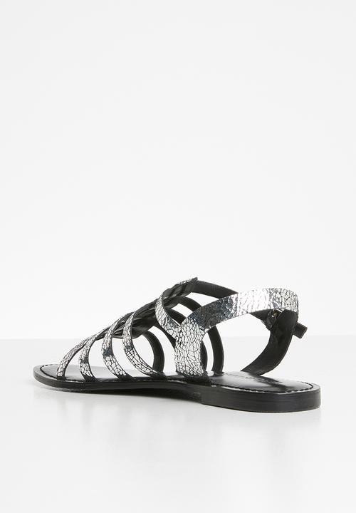 Vero Moda - Rie leather sandal - silver
