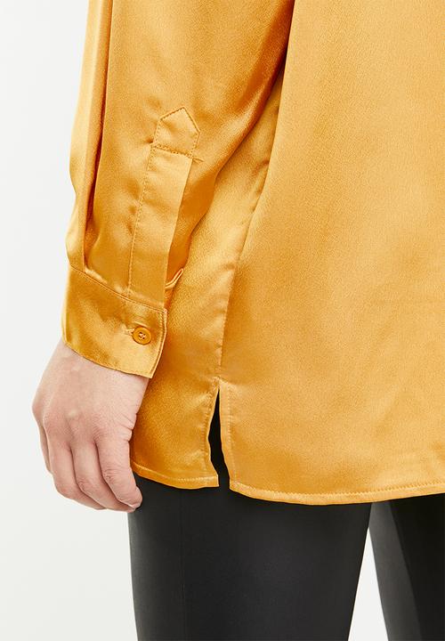 Missguided - Basic satin shirt - bronze