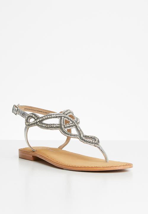 Vero Moda - Embellished T-strap sandal - silver