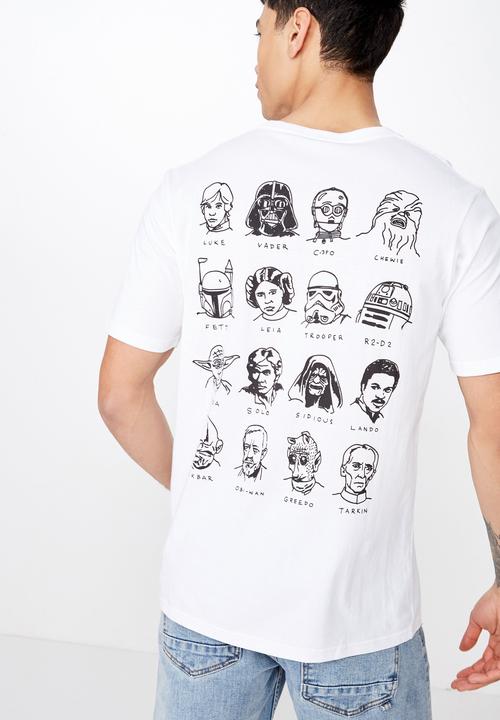 Cotton On - Tbar collab short sleeve Star Wars tee - white