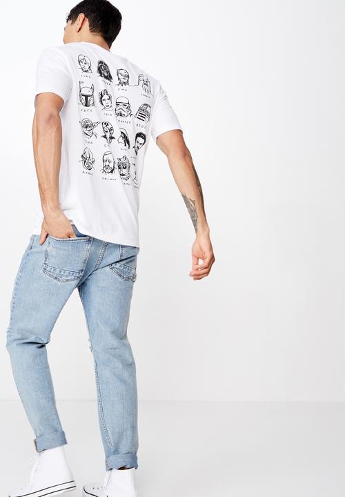 Cotton On - Tbar collab short sleeve Star Wars tee - white