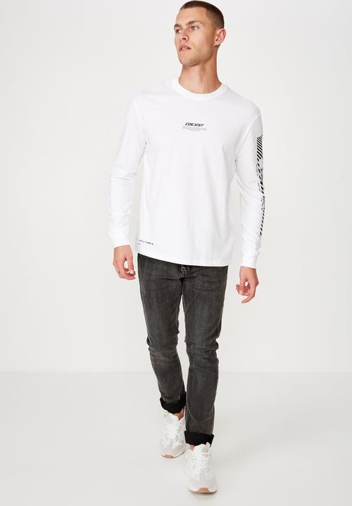 Cotton On - Tbar long sleeve tee - white
