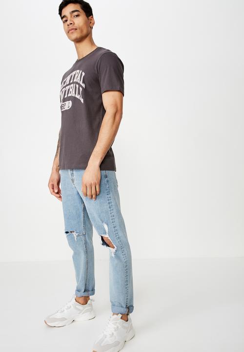 Cotton On - Tbar sport short sleeve tee - charcoal 