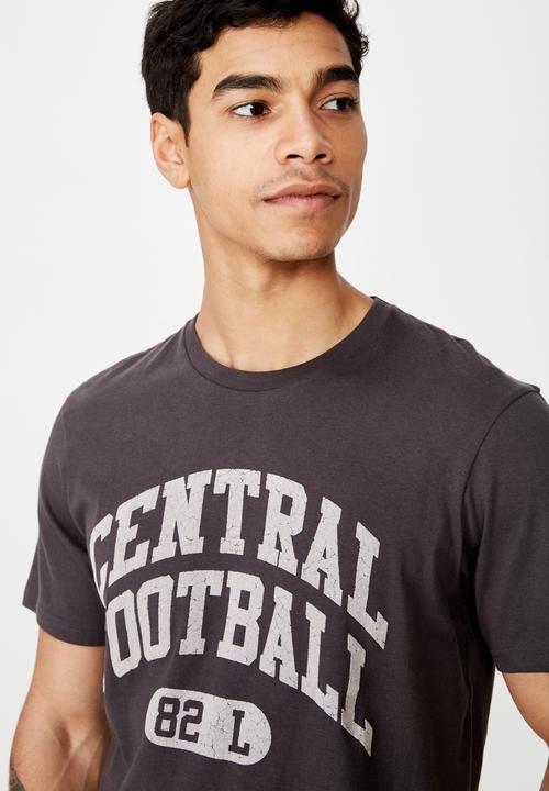 Cotton On - Tbar sport short sleeve tee - charcoal 