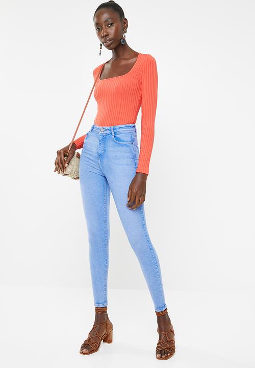 SISSY BOY - You'll do ribbed bodysuit - coral