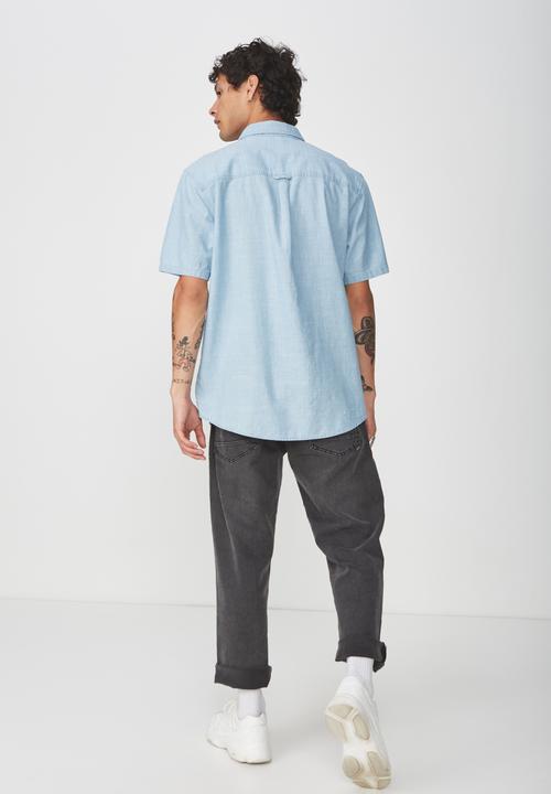 Cotton On - Vintage prep short sleeve shirt - blue