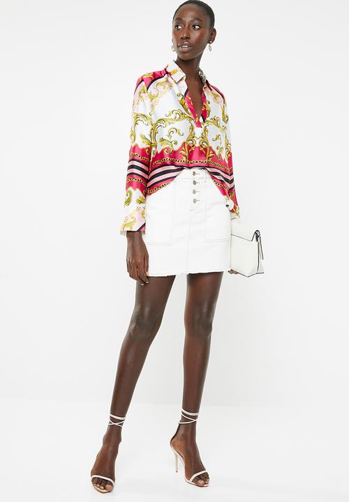 SISSY BOY - Girl boss: printed shirt with placket - multi