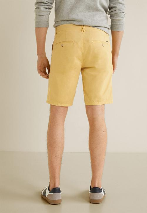 MANGO - Chino bermuda shorts - yellow