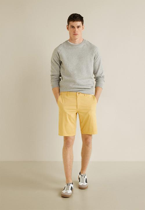 MANGO - Chino bermuda shorts - yellow