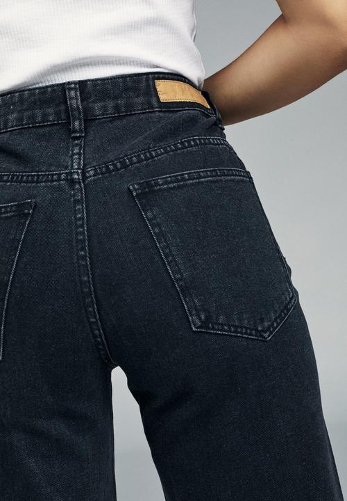 Cotton On - Wide leg jeans - black
