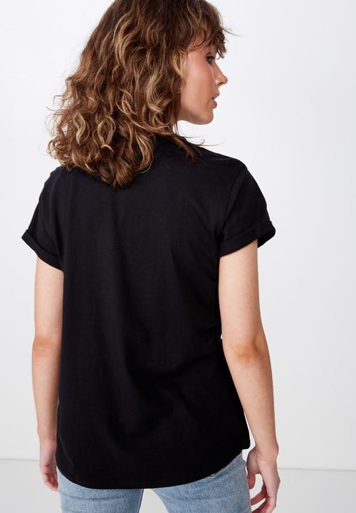 Cotton On - Classic slogan T-shirt  black - black