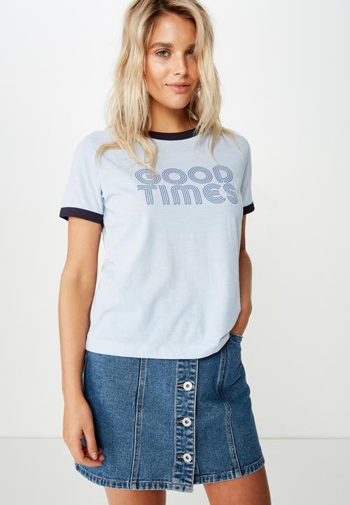 Cotton On - Tbar Remi graphic good times - blue