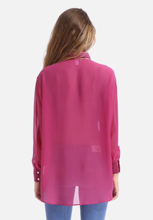 American Apparel - Chiffon Oversized Button-Up