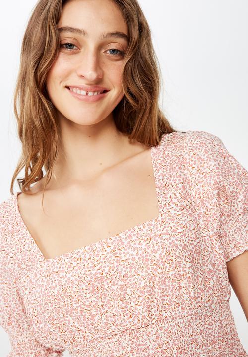 Cotton On - Jodie prairie shirre - pink 
