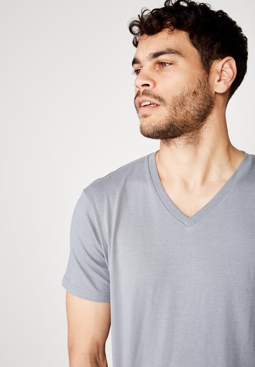 Cotton On - Essential v-neck tee - blue
