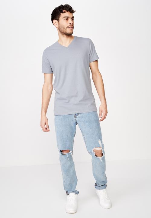 Cotton On - Essential v-neck tee - blue