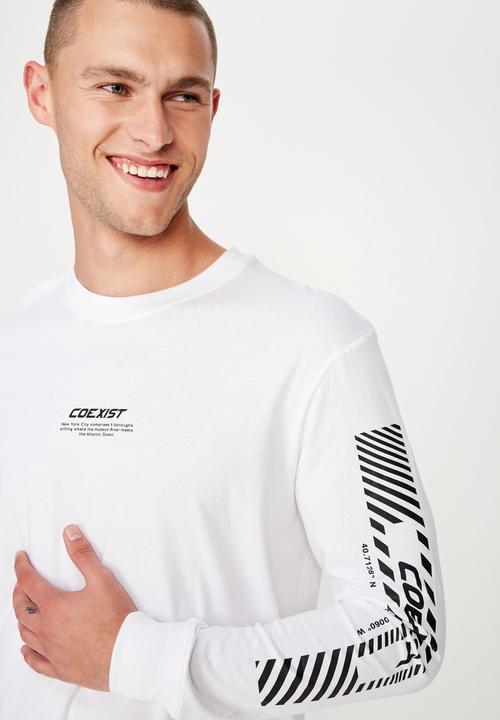 Cotton On - Tbar long sleeve tee - white