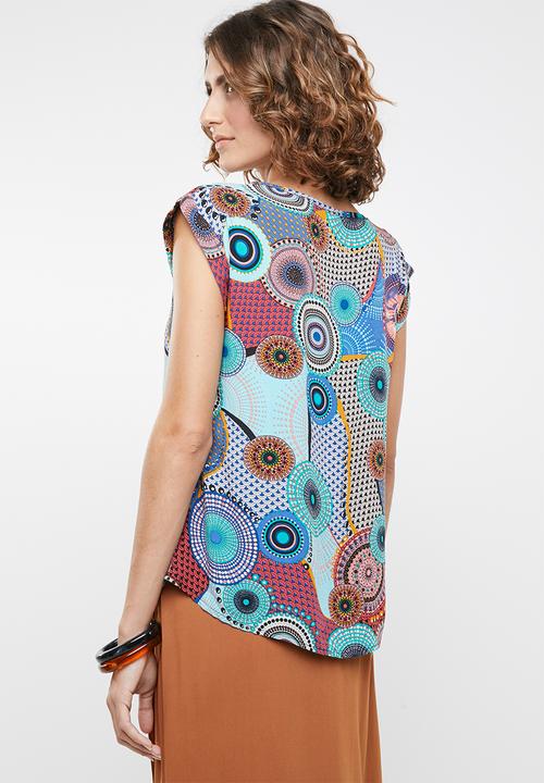 Revenge - Kaleidoscope short sleeve top - multi