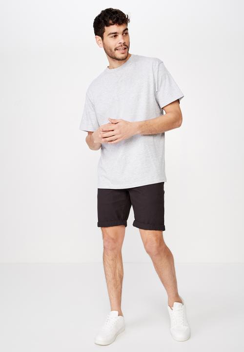 Cotton On - Washed chino short - black