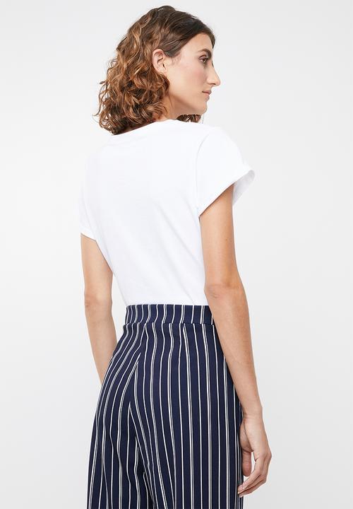 edit - 2 pack round neck tees - white & navy