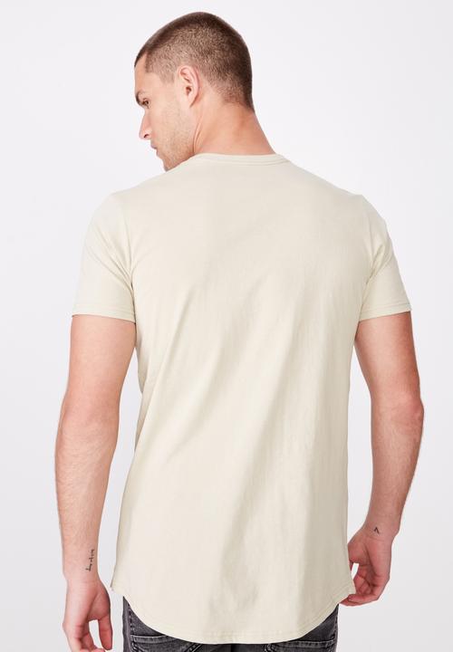 Cotton On - Essential longline curved hem tee - beige