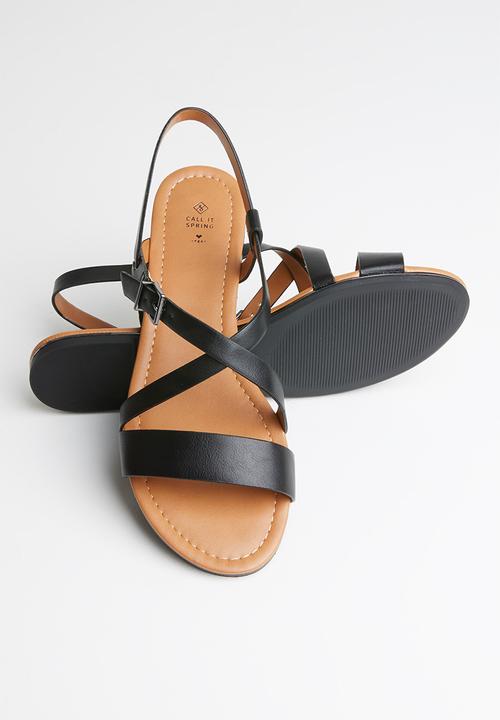 Call It Spring - Chorisia sandal - black synthetic