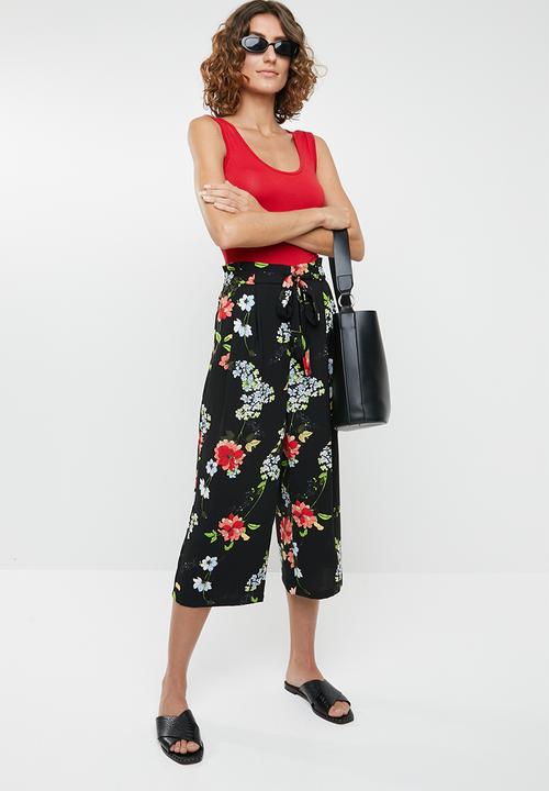 ONLY - Floral cropped pants - multi 