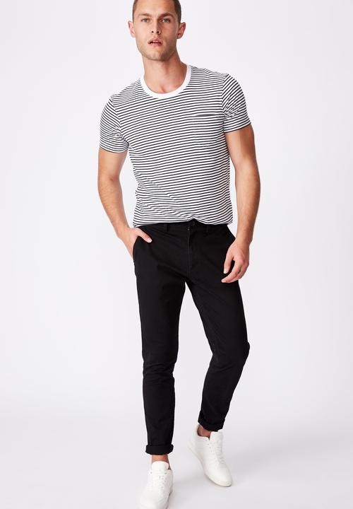 Cotton On - Stretch skinny fit chinos - black