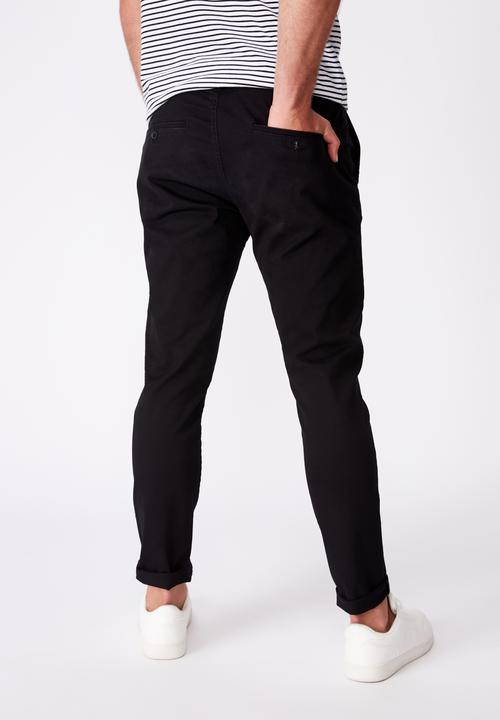 Cotton On - Stretch skinny fit chinos - black