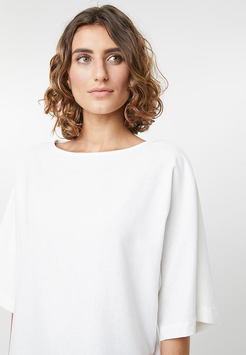 edit - Boxy linen top - cream