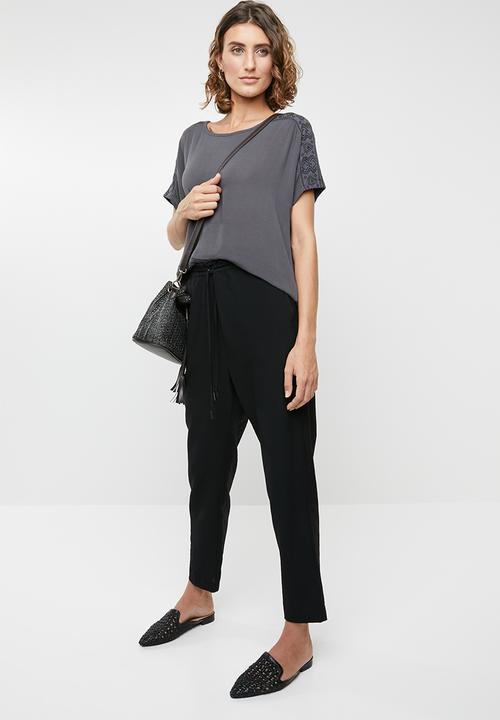edit - Aztec print blouse - grey