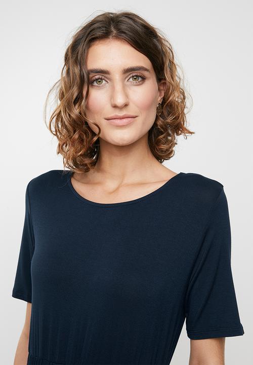 edit - Asymetrical dress - navy