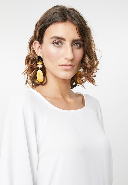 edit - Tie front kimono blouse - cream