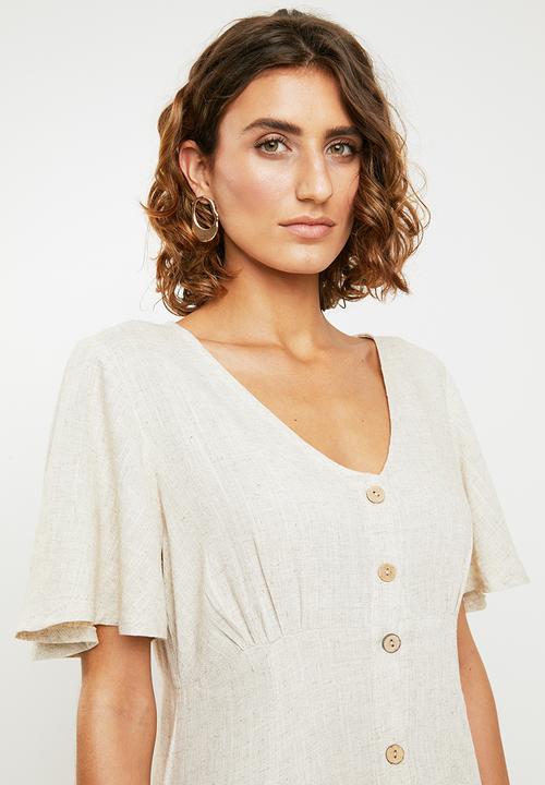Me&B - Linen blend dress - beige