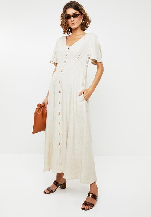 Me&B - Linen blend dress - beige