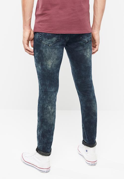 S.P.C.C - Feather slim fit jeans - blue & black