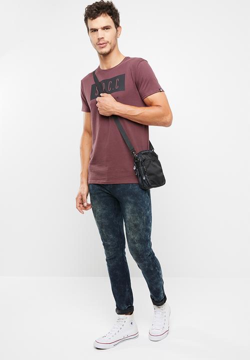S.P.C.C - Feather slim fit jeans - blue & black